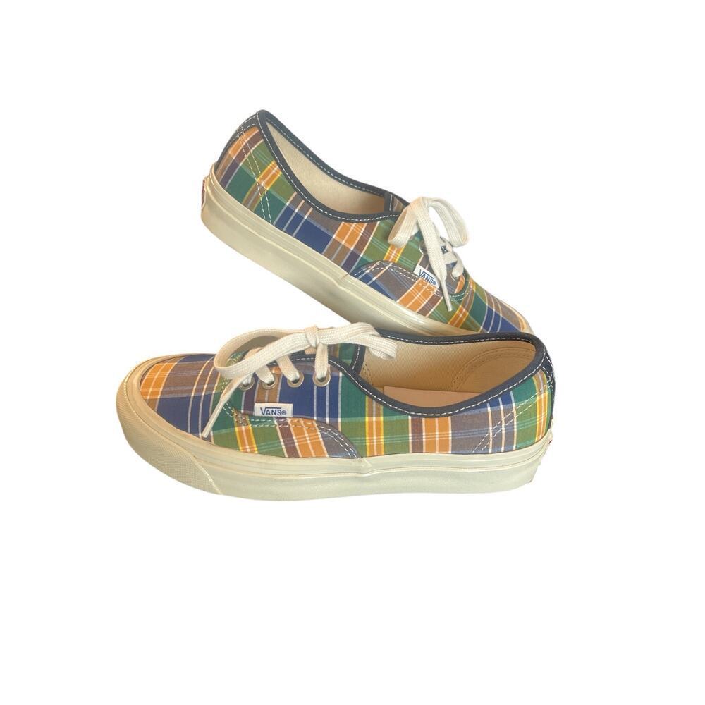 VANS ANAHEIM FACTORY 44DX LOW TOP PLAID CANVAS LACE UP SHOES MEN/WOMEN